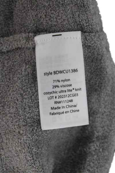 Barefoot Dreams Womens Cardigan Hoodie Gray Long Sleeve Size S