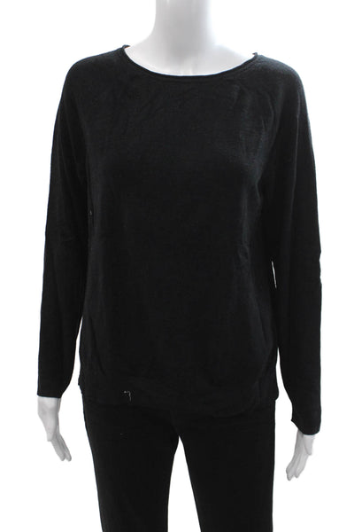 Barefoot Dreams® Unisex Pullover Sweater Black Round Neck Long Sleeve Size M