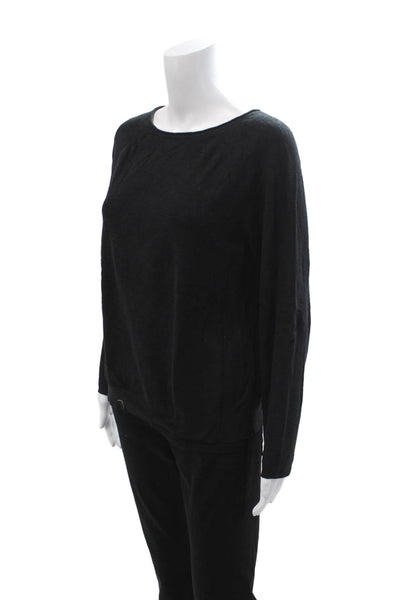 Barefoot Dreams® Unisex Pullover Sweater Black Round Neck Long Sleeve Size M