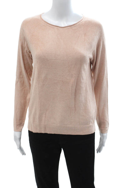 Barefoot Dreams Unisex Beige Pullover Sweater Long Sleeve Round Neck Size S