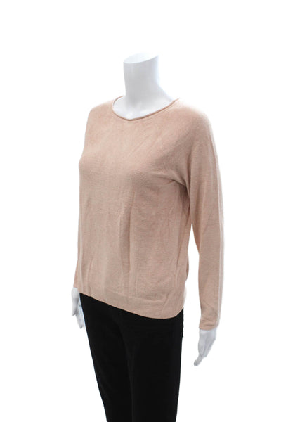 Barefoot Dreams Unisex Beige Pullover Sweater Long Sleeve Round Neck Size S