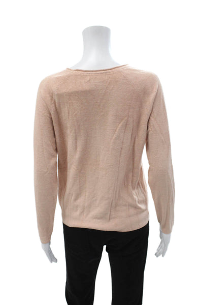 Barefoot Dreams Unisex Beige Pullover Sweater Long Sleeve Round Neck Size S