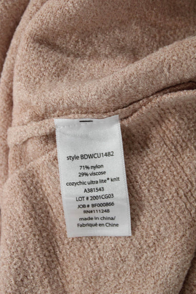 Barefoot Dreams Unisex Beige Pullover Sweater Long Sleeve Round Neck Size S