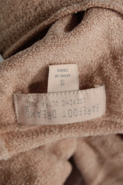Barefoot Dreams Unisex Beige Pullover Sweater Long Sleeve Round Neck Size S