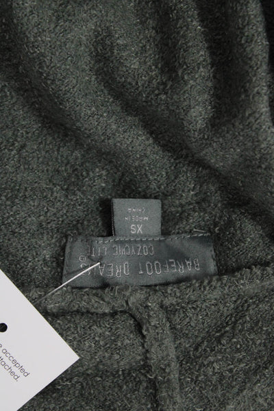 Barefoot Dreams® Unisex Green Cardigan Sweater Long Sleeve Size XS