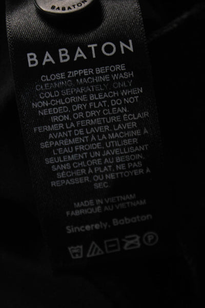 Babaton Womens Ankle Cropped Dress Pants Black Button Size 26