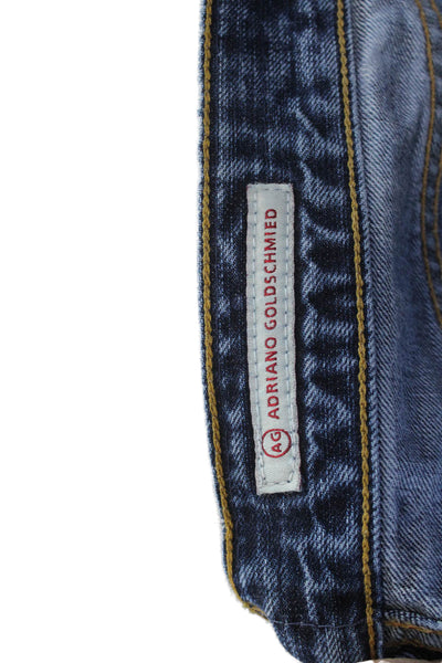 AG Women Capri Cropped Jeans Dark Blue Mid Rise 100% Cotton Petite Size 26