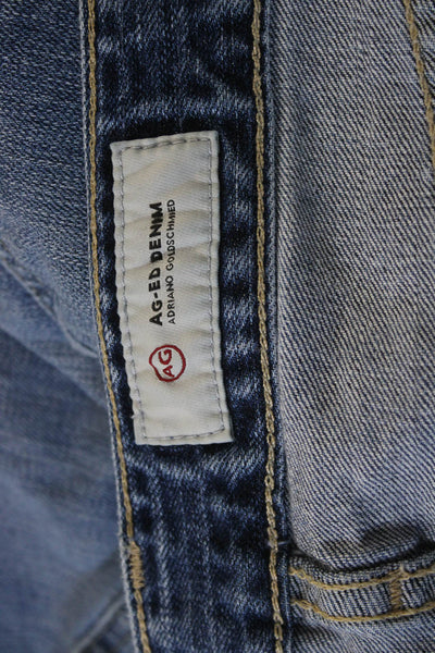 AG Womens Cropped Ankle Jeans Dark Blue Mid-Rise Size 26