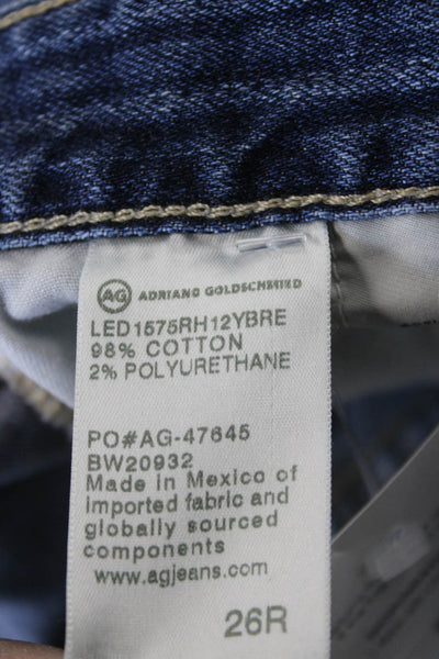 AG Womens Cropped Ankle Jeans Dark Blue Mid-Rise Size 26