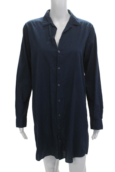 American Colors by Alex Lehr Womens Dark Blue Shirt Dress Long Sleeve Size S
