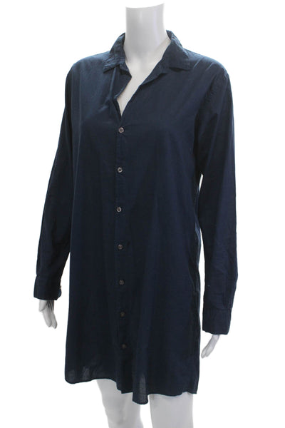 American Colors by Alex Lehr Womens Dark Blue Shirt Dress Long Sleeve Size S