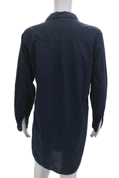 American Colors by Alex Lehr Womens Dark Blue Shirt Dress Long Sleeve Size S