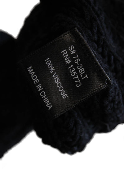Olivaceous Unisex Pullover Sweater Black Mockneck Long Sleeve Viscose Size M