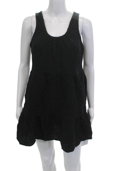 Universal Thread Women Black Cotton Sleeveless Tank Dress Knee Length Size S