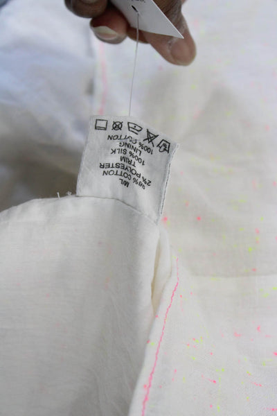 Surf Bazaar Women Bohemian White Tank Dress Knee Length 98% Cotton Size M