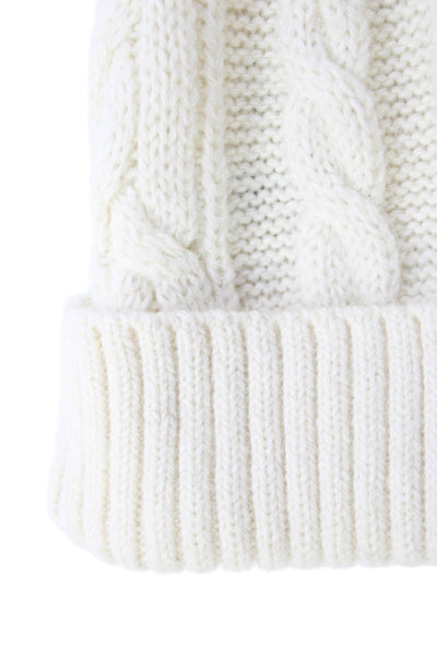 J Crew Womens Cable Knit Stretch Beanie White One Size