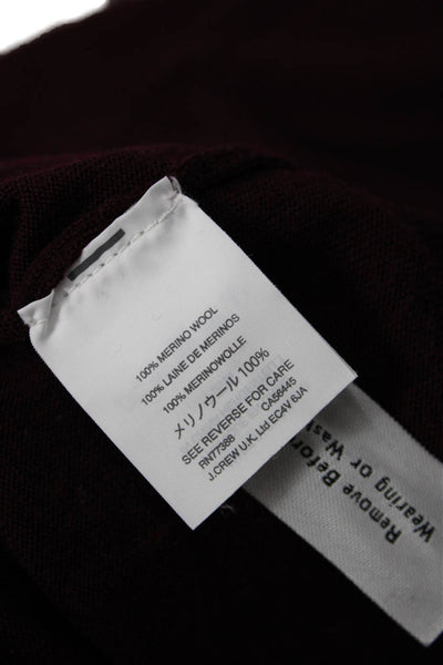 J Crew Unisex Purple Merino Wool Pullover Sweater Crew Neck Size XS