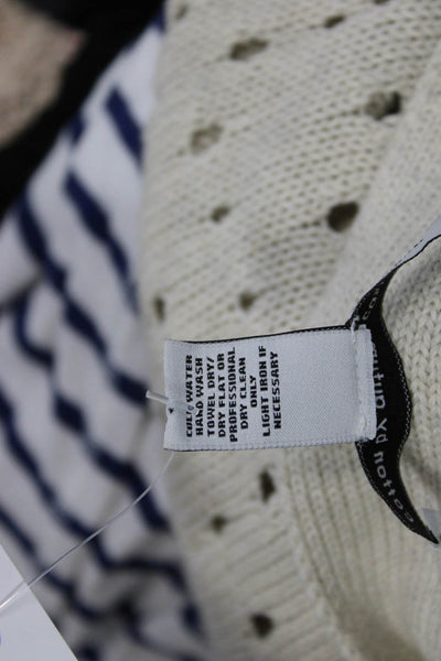 Cotton By Autumn Cashmere Unisex Cardigan Beige V Neck Button Size XS