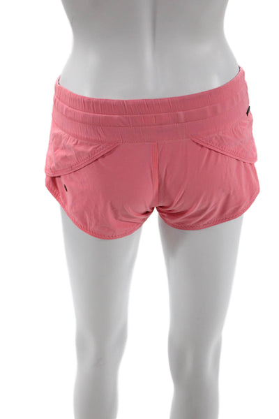 Lululemon Womens Pink Drawstring Cotton Blend Solid Beach Shorts Size 2