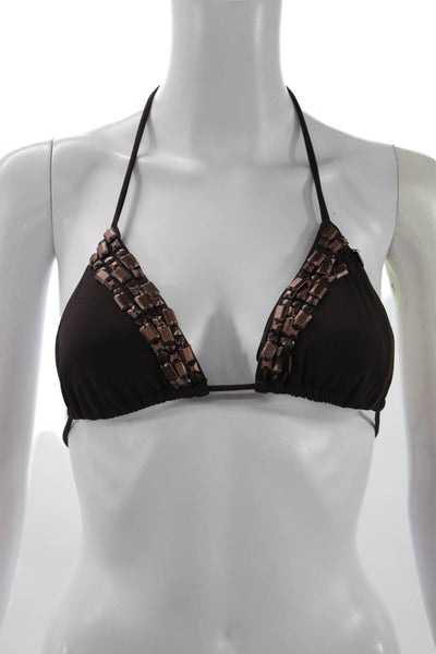 Carmen Marc Valvo Women Black Bikini Top & Bottom Set Size XS