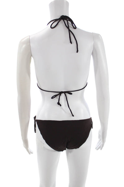 Carmen Marc Valvo Women Black Bikini Top & Bottom Set Size XS