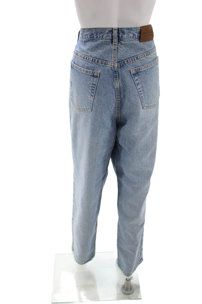 Lauren Jeans Co Unisex Straight Jeans Blue High Rise 28 Cotton Size 14W