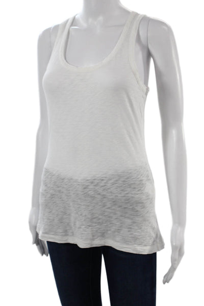 Rag & Bone Womens Basic Sleeveless Tank White 100% Cotton Round Neck Size S