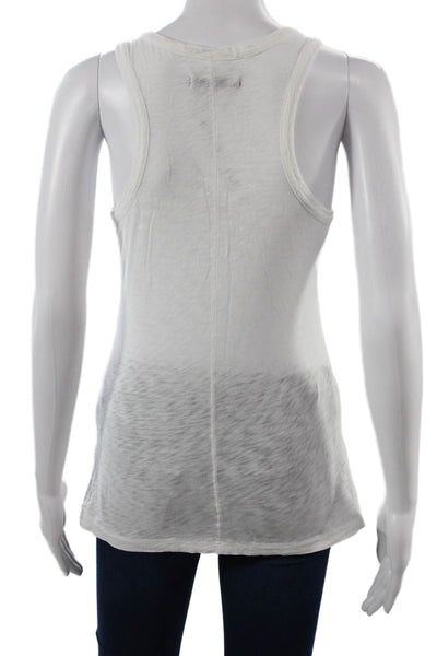 Rag & Bone Womens Basic Sleeveless Tank White 100% Cotton Round Neck Size S
