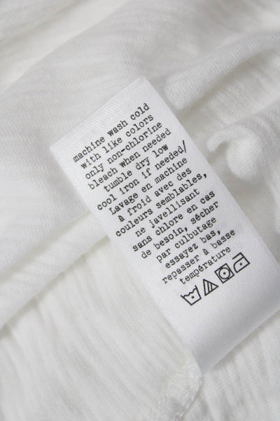 Rag & Bone Womens Basic Sleeveless Tank White 100% Cotton Round Neck Size S