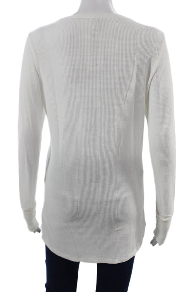 Splendid Womens White Tunic Button Up Long Sleeve Top Size S