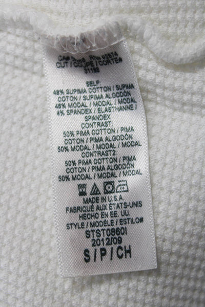 Splendid Womens White Tunic Button Up Long Sleeve Top Size S