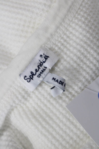 Splendid Womens White Tunic Button Up Long Sleeve Top Size S
