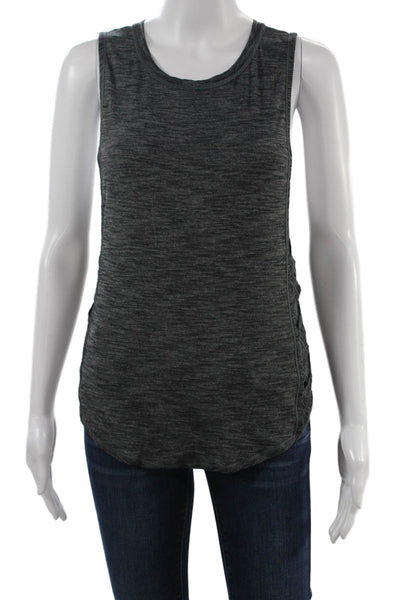 Lululemon Womens Dark Gray Sleeveless Round Neck Cotton Blend Tank Size S