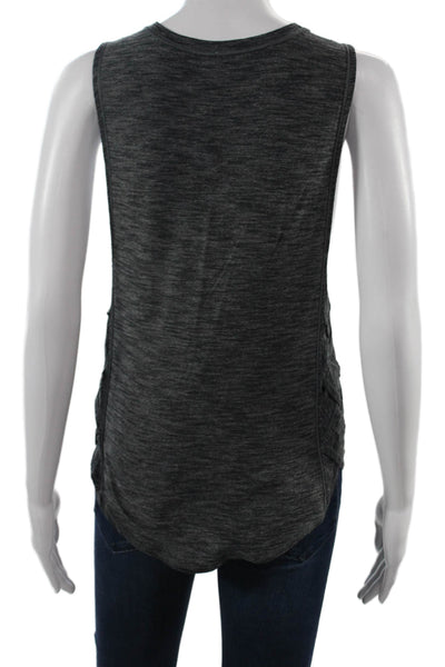 Lululemon Womens Dark Gray Sleeveless Round Neck Cotton Blend Tank Size S