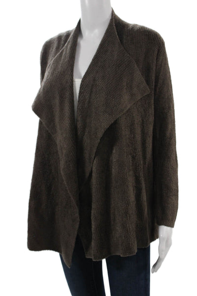 Barefoot Dreams Womens Brown Long Sleeve Coatigan Size 2XS