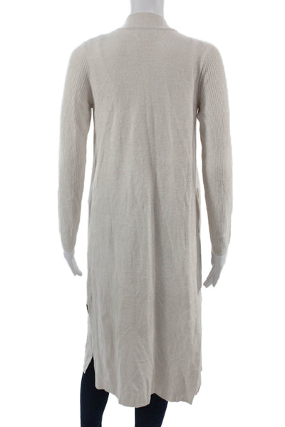 Barefoot Dreams® Unisex Cardigan Beige Acrylic Blend Long Sleeve Size XS