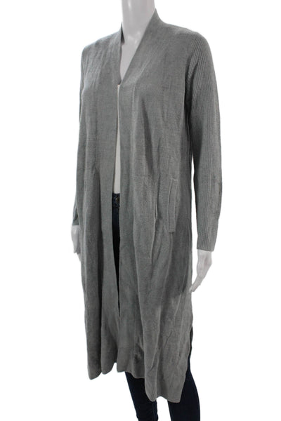 Barefoot Dreams® Unisex Cardigan Sweater Gray Polyester Long Sleeve Size XS