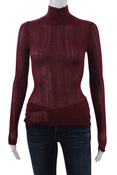 Rag & Bone Unisex Red Striped Mock Neck Pullover Sweater Size 2XS