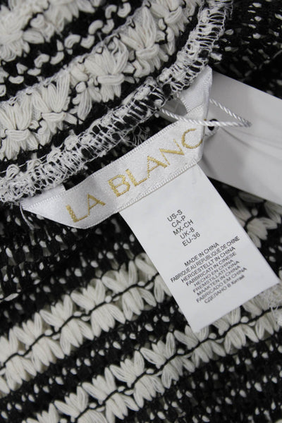 La Blanca Unisex Bohemian Striped Black Drawstring Poly Cotton Shorts Size S