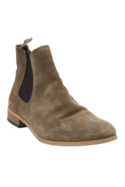 Shoe The Bear Mens Suede Slip On Ankle Boots Brown Size 13