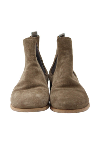 Shoe The Bear Mens Suede Slip On Ankle Boots Brown Size 13