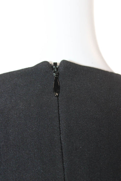 Stella McCartney Womens Black Sheath Dress Long Sleeve Nylon Blend Size 4