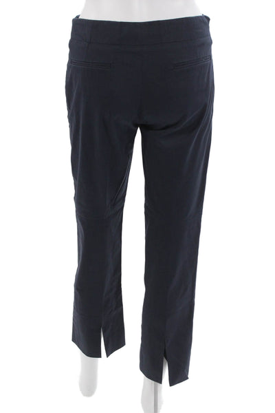 Theory Women Cropped Dress Pants Dark Blue Cotton Stretch Size 4