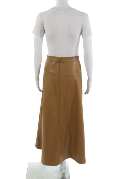 Vince Camuto Womens A-Line Maxi Skirt Tan Polyester Long Size XS
