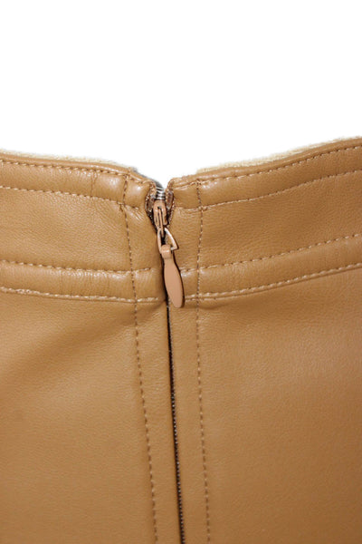 Vince Camuto Womens A-Line Maxi Skirt Tan Polyester Long Size XS
