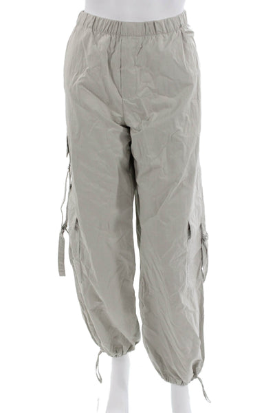 Zara Unisex Cargo Jogger Pants Gray Drawstring Size S