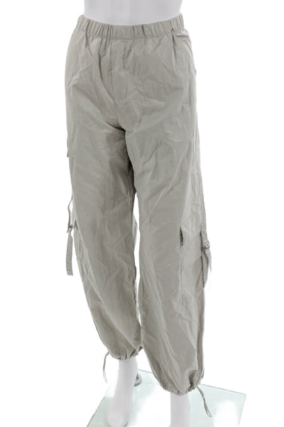Zara Unisex Cargo Jogger Pants Gray Drawstring Size S