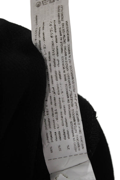 Zara Women Black Cropped V-Neck Long Sleeve Top 90s Size S