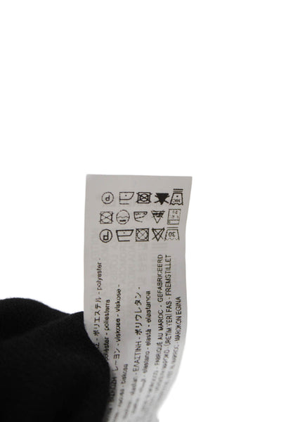 Zara Women Black Cropped V-Neck Long Sleeve Top 90s Size S
