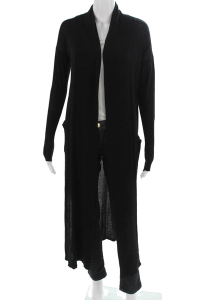 Zara Unisex Cardigan Sweater Black Long Sleeve Viscose Acrylic Size M